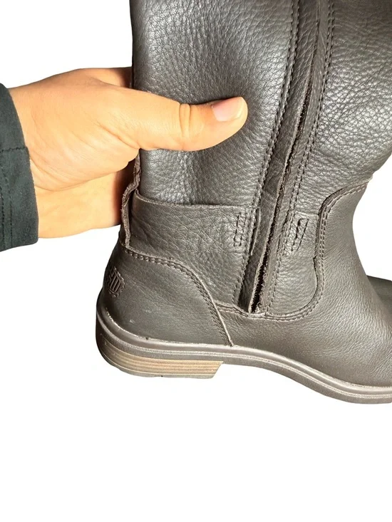 UGG Tall Dark Brown Riding Boots with Buckle Detail - Picture 8 of 11